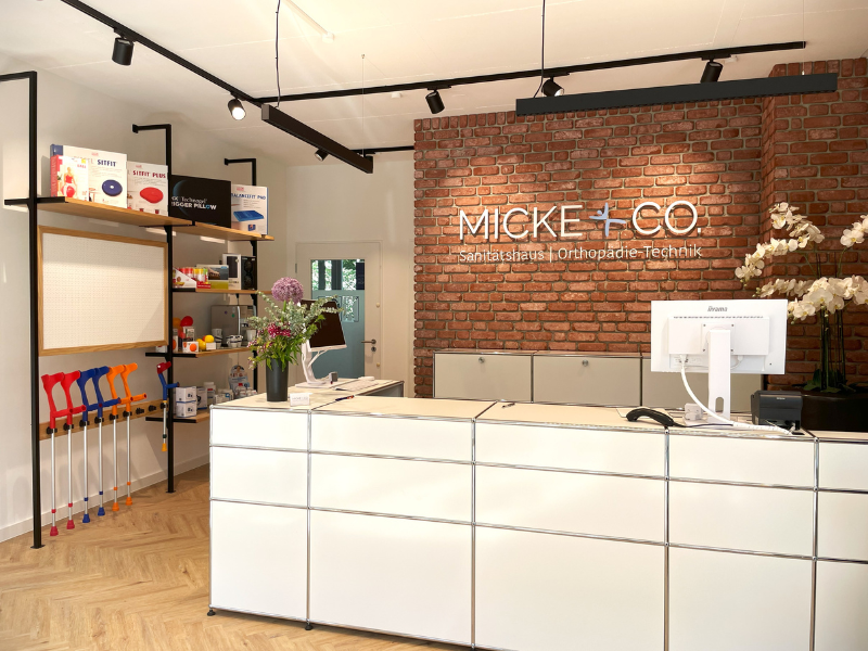 Moderner Innenausbau für das Sanitätshaus Micke & Co. in Münster